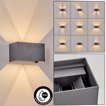 Applique murale d'extérieur Tamarin LED Anthracite, 1 lumière