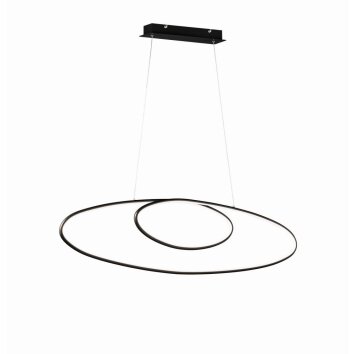 Suspension Trio Leuchten AVUS LED Noir, 1 lumière