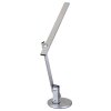 Lampe de table Globo SOLANA LED Aluminium brossé, Blanc, 1 lumière