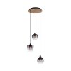 Suspension Leuchten-Direkt GREEN ZEA Écru, Noir, 3 lumières