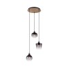 Suspension Leuchten-Direkt GREEN ZEA Écru, Noir, 3 lumières