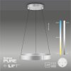 Suspension Paul-Neuhaus PURE E-CLIPSE LED Argenté, 2 lumières, Télécommandes