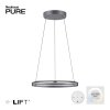 Suspension Paul-Neuhaus PURE E-LOOP LED Gris, 2 lumières, Télécommandes