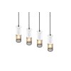 Suspension Trio TOSH Noir, 4 lumières