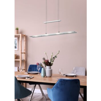 Suspension Reality MILOS LED Nickel mat, 4 lumières