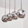 Suspension - Verre 30 cm Ripoll Chrome, 4 lumières