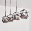 Suspension - Verre 25 cm Ripoll Chrome, 4 lumières