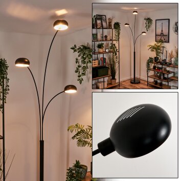 Lampadaire Nikkala Noir, 3 lumières