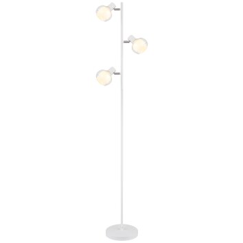 Lampadaire Globo TOKKI Blanc, 3 lumières