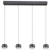 Suspension Globo MARTHY LED Gris, 4 lumières