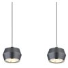 Suspension Globo MARTHY LED Gris, 4 lumières