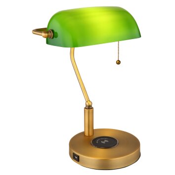 Lampe de banquier Globo ANTIQUE Vieux laiton, 1 lumière