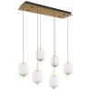 Suspension Globo EWALD LED Laiton, 6 lumières