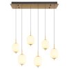 Suspension Globo EWALD LED Laiton, 6 lumières