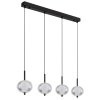 Suspension Globo AIDA LED Noir, 4 lumières