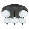 Plafonnier Globo AIDA LED Noir, 5 lumières