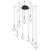 Suspension Globo AIDA LED Noir, 9 lumières