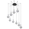 Suspension Globo AIDA LED Noir, 9 lumières