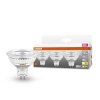 OSRAM Lot de 3 LED Star GU5.3 6,5 Watt 2700 Kelvin 621 Lumen Transparent, 3 lumières