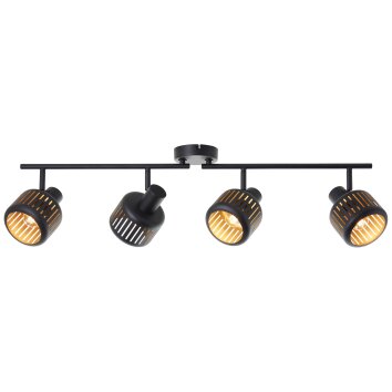 Spot de plafond Brilliant Tyas Noir, 4 lumières