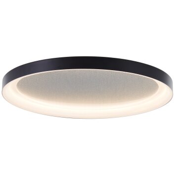 Plafonnier Brilliant Quito LED Noir, 1 lumière