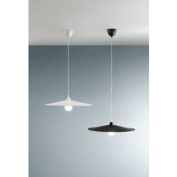 Suspension Fabas Luce Kasa Noir, 1 lumière