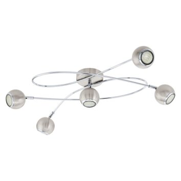 Applique ou plafonnier Eglo LOCANDA Nickel mat, 5 lumières