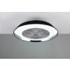 Ventilateur de plafond Reality VARBERG LED Noir, 1 lumière, Télécommandes