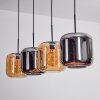 Lauden Suspension Ambre, Chrome, 4 lumières