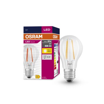 Luminaires Osram E27 LED 6.5 Watt blanc chaud 806 Lumen