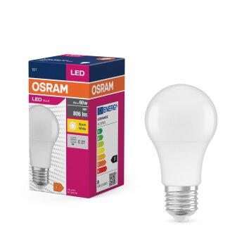 Luminaires Osram E27 LED 8.5 Watt blanc chaud 806 Lumen