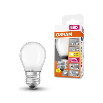 Luminaires Osram E27 LED 2.2 Watt blanc chaud dimmable 300 Lumen