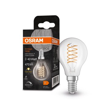 Luminaires Osram E14 LED 4.8 Watt blanc chaud dimmable 470 Lumen