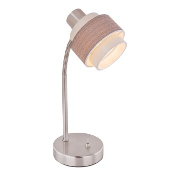 Lampe à poser Globo ASHGAAN Nickel mat, 1 lumière