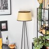 Chellas Lampadaire beige, Noir, 1 lumière