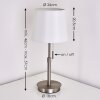 Lampe à poser Neuville Nickel mat, 1 lumière