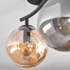 Gastor Plafonnier, Boule lumineuse Ambre, Fumé, 2 lumières