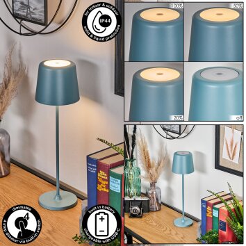 Belece Lampe de table d'extérieur, Lampe à poser LED Bleu, 1 lumière