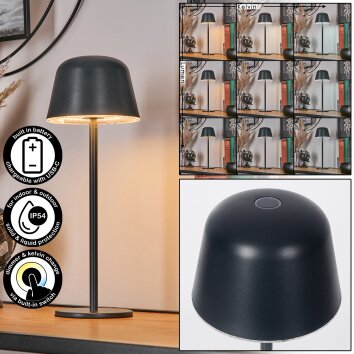 Asen Lampe de table d'extérieur, Lampe à poser LED Noir, 1 lumière