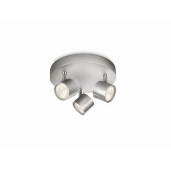 Spot Philips STAR LED Aluminium, 3 lumières