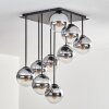 Gastor Plafonnier, Boule lumineuse Chrome, Clair, Fumé, 9 lumières