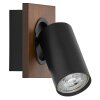 Spot Plafonnier Luminaires Ledvance LED Couleur bois, Noir, 1 lumière