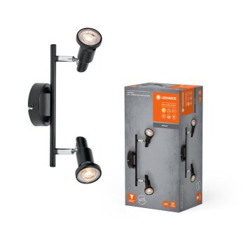 Spot Plafonnier Luminaires Ledvance LED Noir, 2 lumières