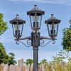 Loria Luminaire extérieur, Réverbère, Eclairage de chemin Noir, Argenté, 3 lumières