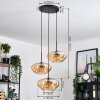 Mertola Suspension, Boule lumineuse Noir, 3 lumières