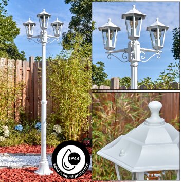 Loria Luminaire extérieur, Réverbère, Eclairage de chemin Blanc, 3 lumières