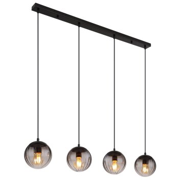 DALLERTA Suspension Luminaires Globo Lighting Noir, 4 lumières