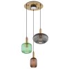 NORMY Suspension Luminaires Globo Lighting Laiton, 3 lumières