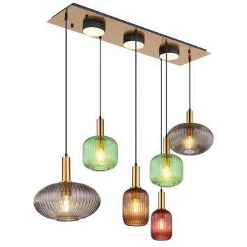 NORMY Suspension Luminaires Globo Lighting Laiton, 6 lumières