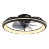 Celeste Ventilateur de plafond lumineux Luminaires Globo Lighting LED Noir, 1 lumière, Télécommandes